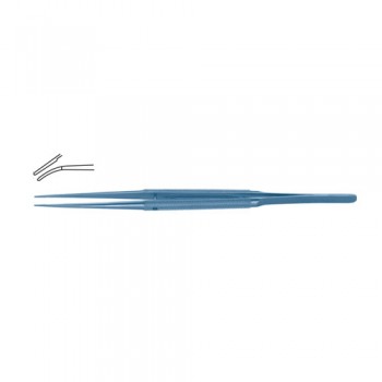 Diam-n-Dust™ Micro Dressing Forcep Curved Titanium, 15 cm - 6" Tip Size 6.0 x .04 mm